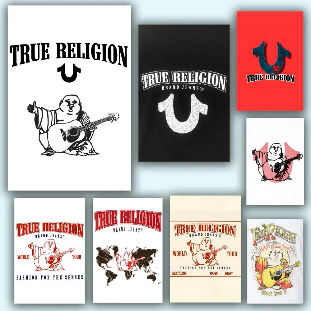 Póster de True Religion, arte de pared de PVC HD estético, resistente al agua y al desgaste, para el hogar, hotel, bar