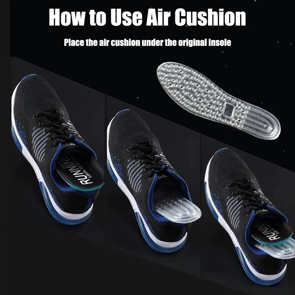 نعال ممتصة للصدمات الهوائية لأحذية العمل، دعم طوال اليوم مع التهاب اللفافة الأخمصية، نعال رياضية لتدليك القدم للأحذية #6