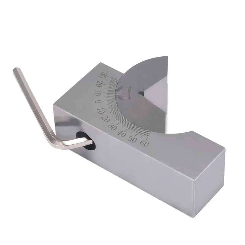 1PC Adjustable Micro Angle Gauge Precision Sine Gauge Block 0-60 Degrees with Wrench for Grinder Milling Machine