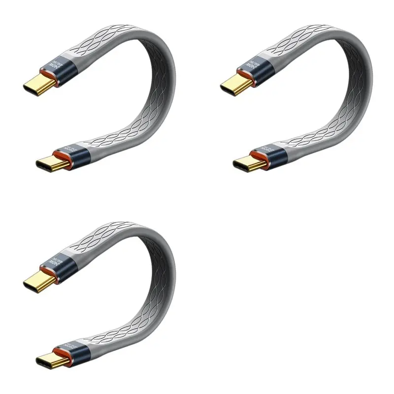 3X USB4 Data Cable 40Gbps USB C To Type C Short Cable PD 240W 8K 60Hz For Thunderbolt 3/4 15 Pro Max SSD