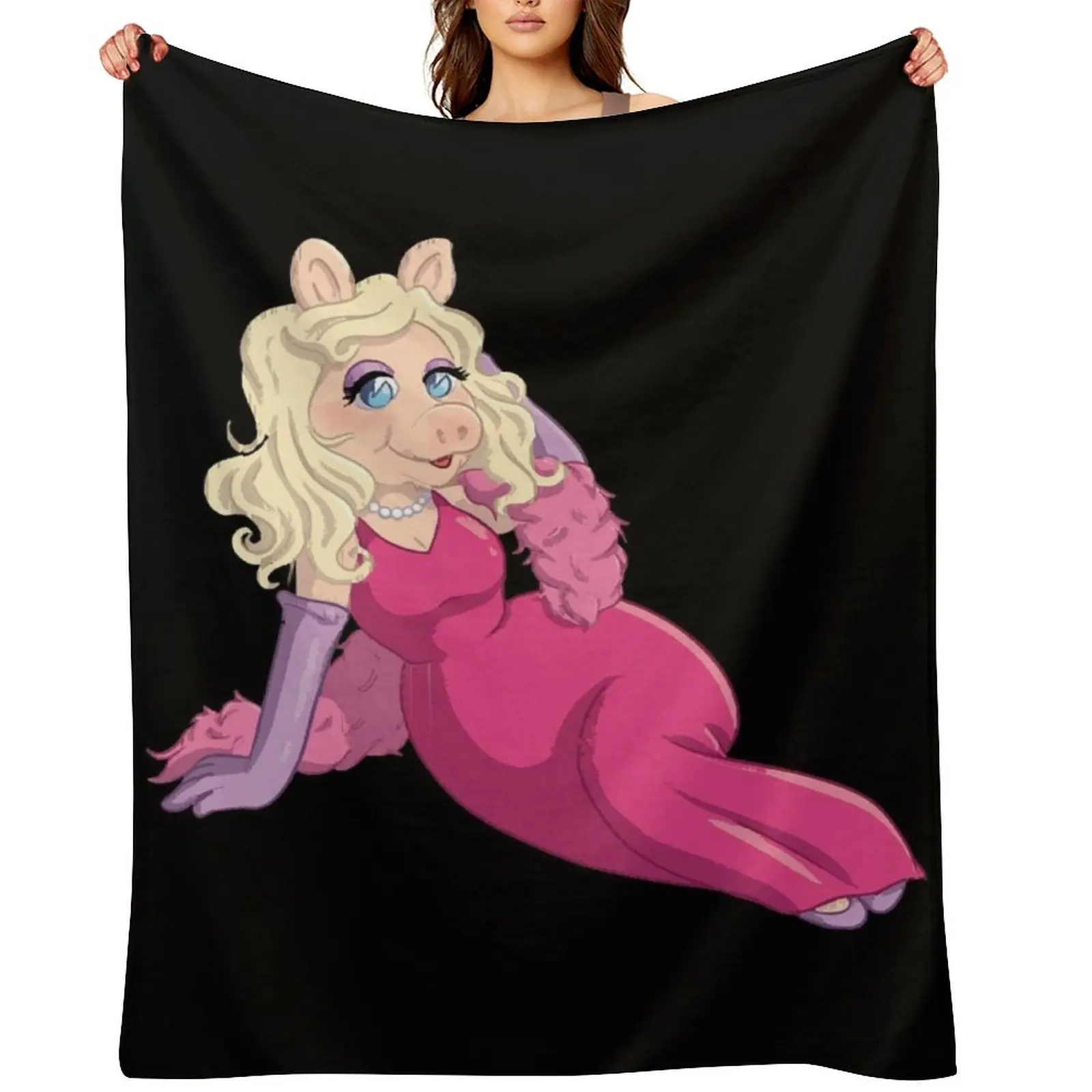 

Miss Piggy Copy Throw Blanket Sleeping Bag Hair for sofa sofa bed Blankets