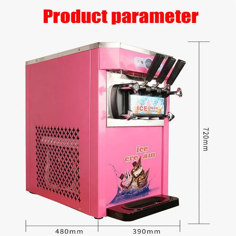 Hot Selling Tabletop and Standing Type Three Flavor Soft Ice Cream Machine