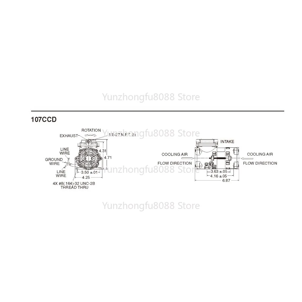 107CCD18 Laboratory Air Pump Vacuum Pump for Analysis And Technology