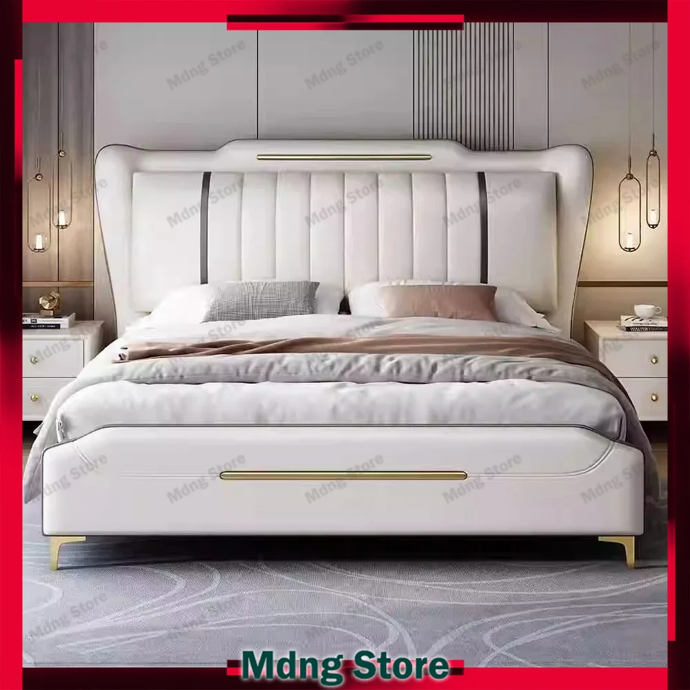 

Waterproof Bedroom Bed Aesthetic Modern Lounge French Beds Upholstery Nightstands Meuble De Chambre Furniture Decoration