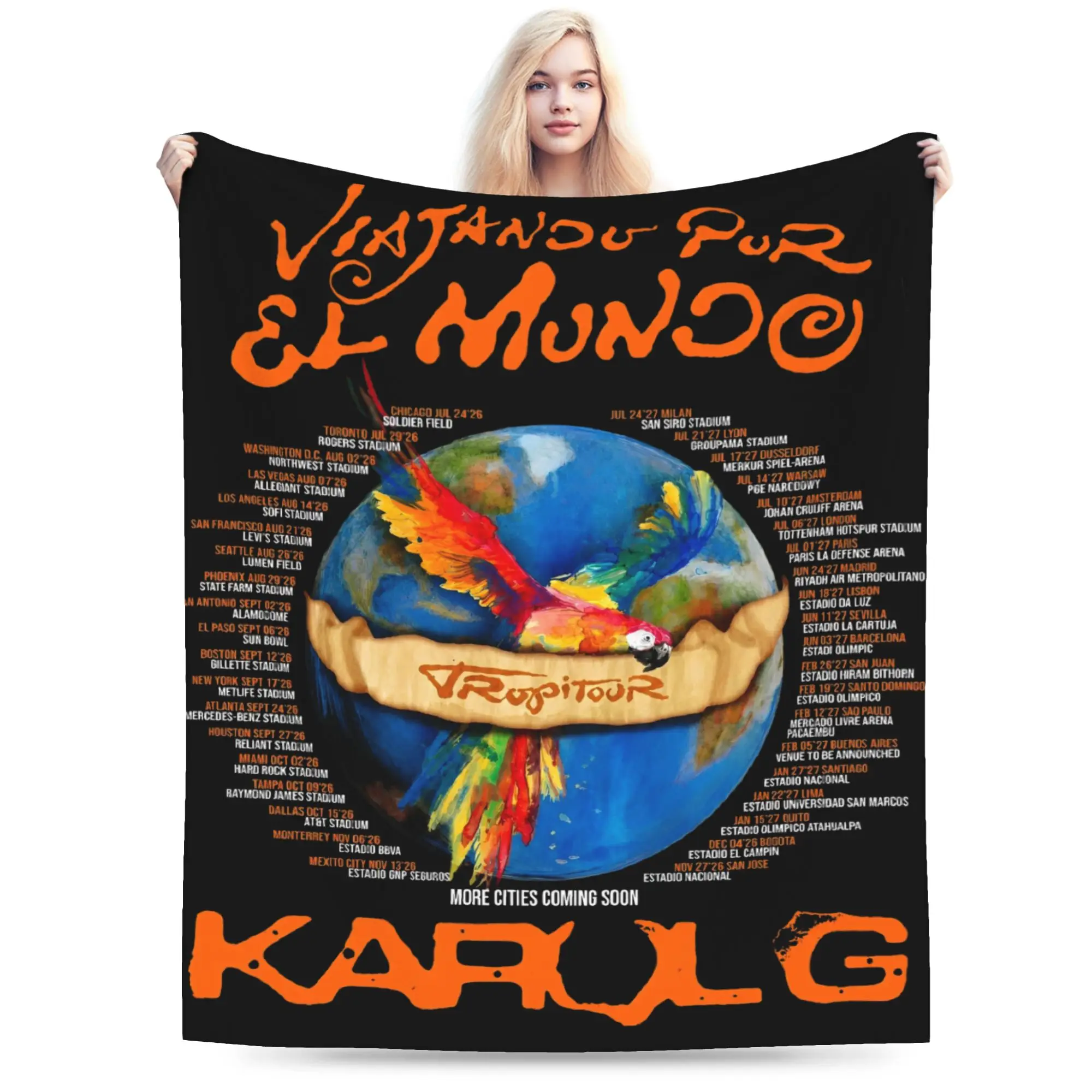 No Me Arrepiento De Sentir Tanto Karols G NMADST  Merch Blankets Lightweight Thin Velvet  Throw Blankets Relax Bedding Throws