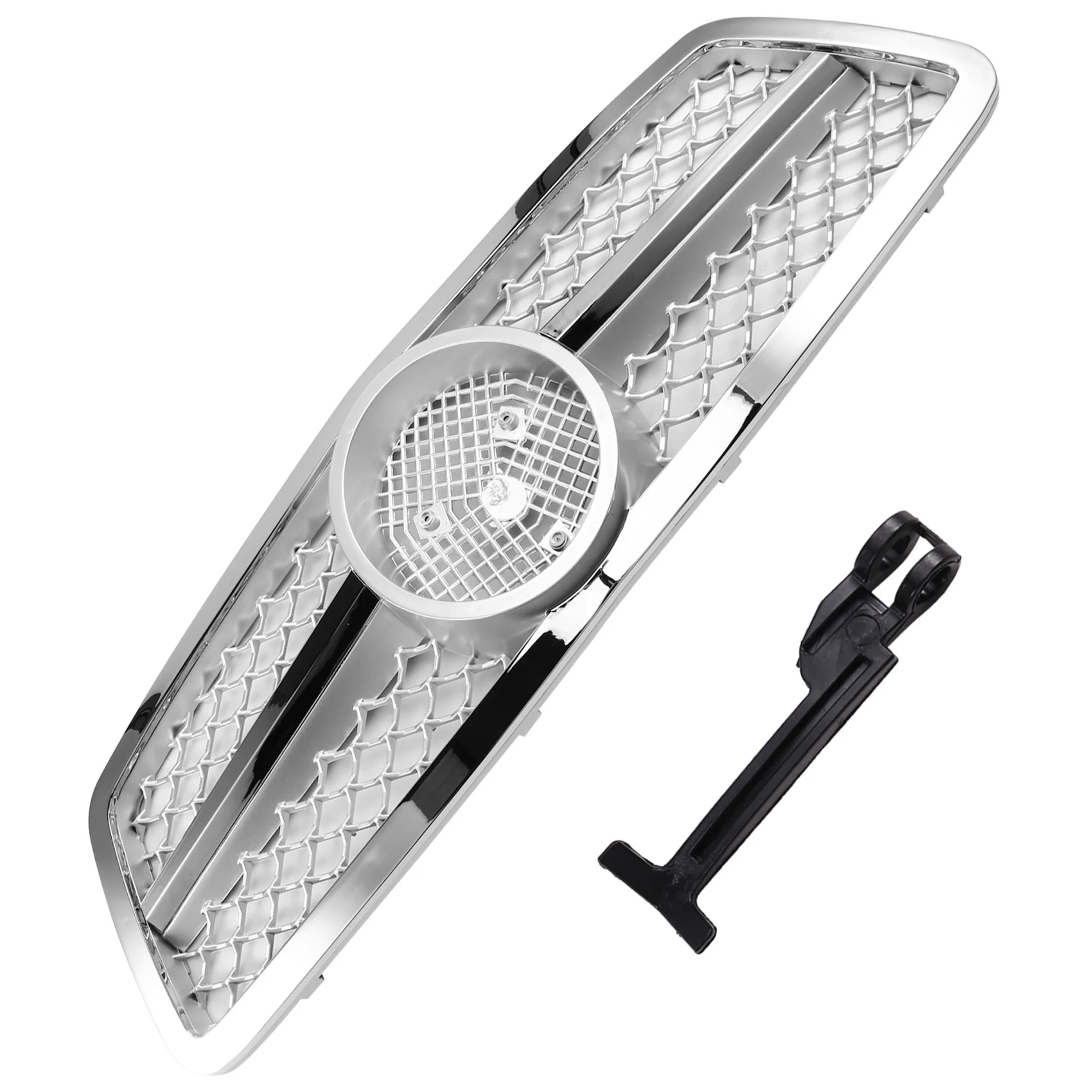 

Grille Front Bumper Grill For Mercedes-Benz C-Class W203 2000-2006 Chrome