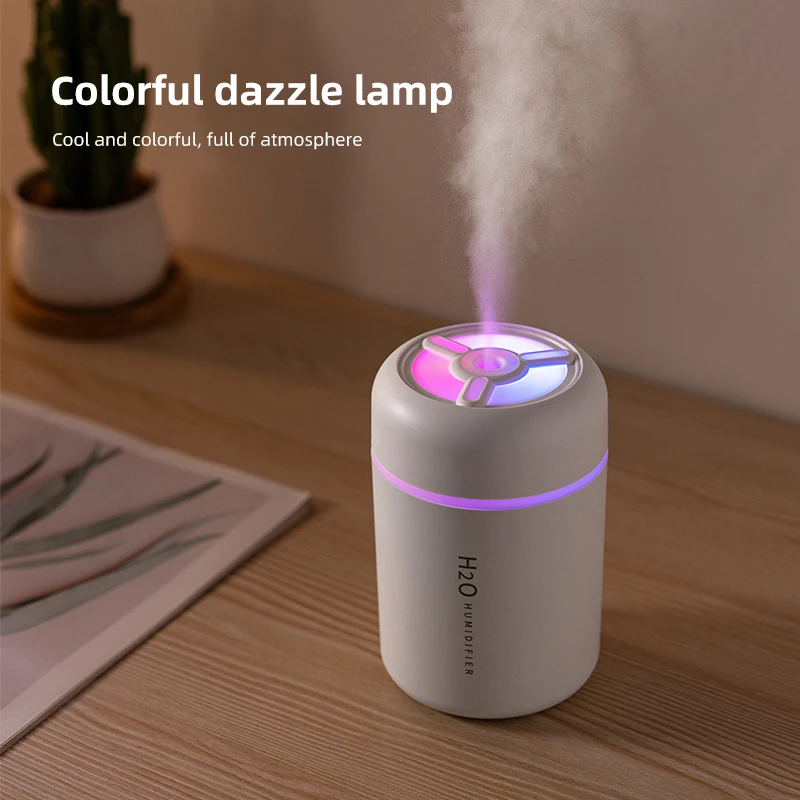 Portable Colorful Humidifier XD90/USB Mini Air Humidifier with LED Night Light, Silent Ultrasonic Mist, Car/Home Use