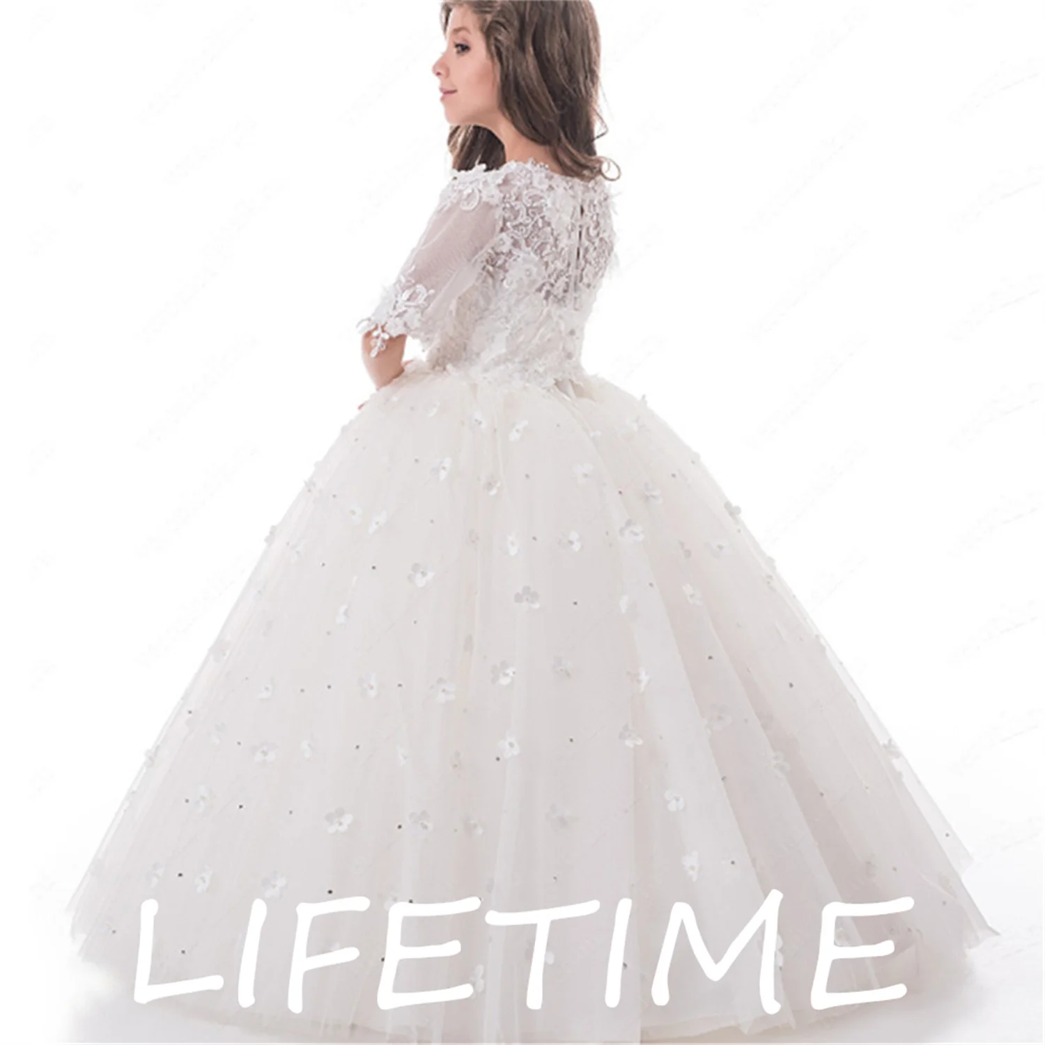 

Flower Girl Dresses Sash Ball Gown Pageant Party Dresses Children's First Communion Dresses For Wedding