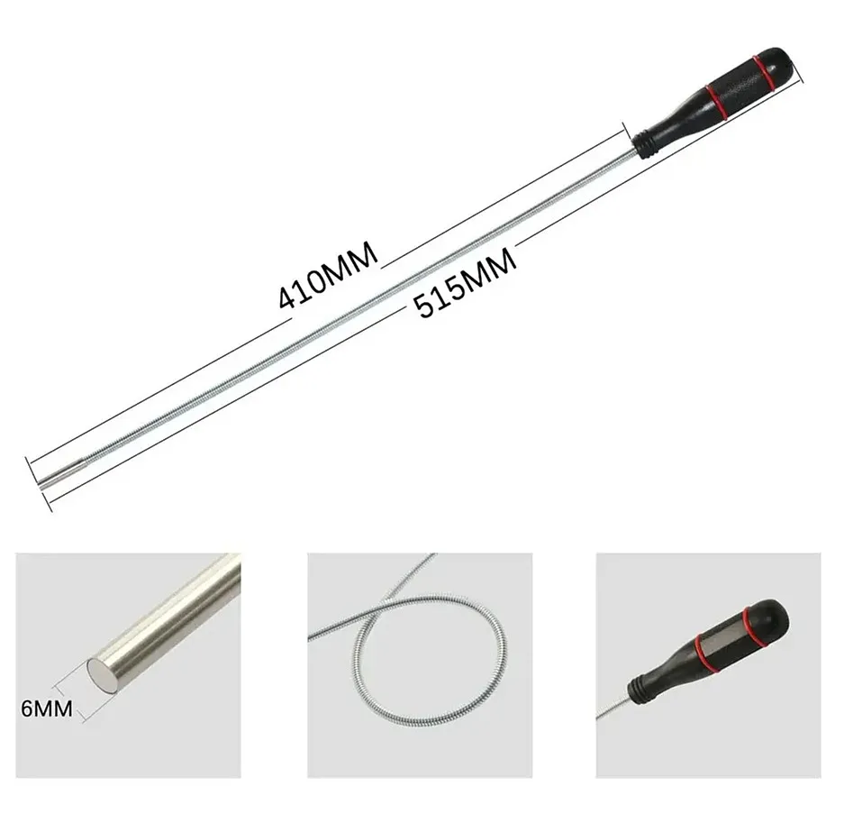 Telescopic Magnetic Pen with Light Mini Portable Magnet Pick Up Tool Extendable Screw Nut Bolt Retriever