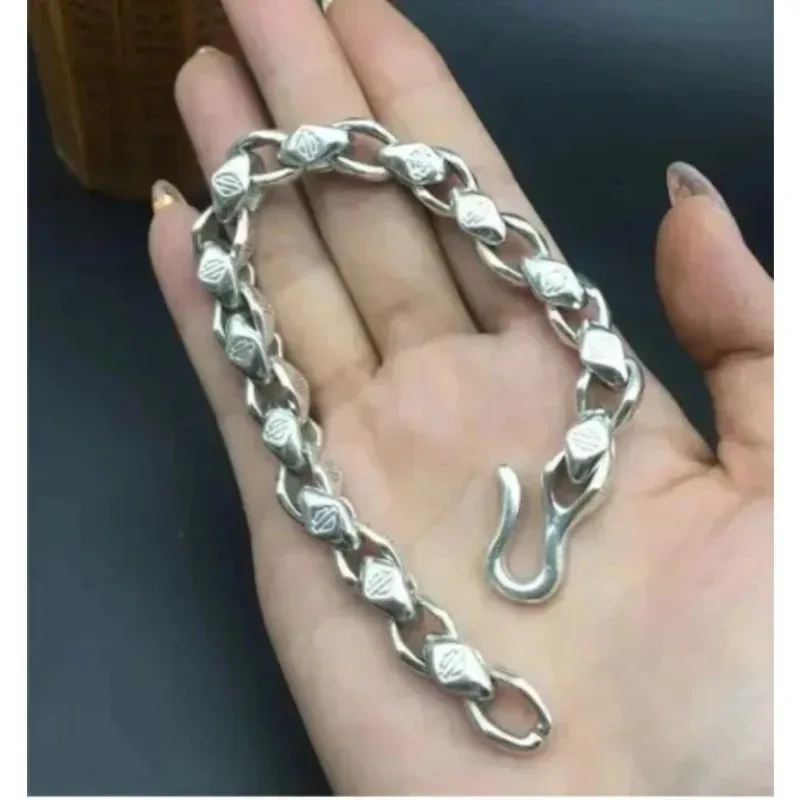 

S925 chinese old Tibetan Silver hand cast statue bracelet fashion jewellery cool gift
