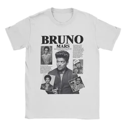 Bruno Mars T-Shirts for Men Novelty Pure Cotton Tee Shirt O Neck Short Sleeve T Shirt Birthday Gift Clothes