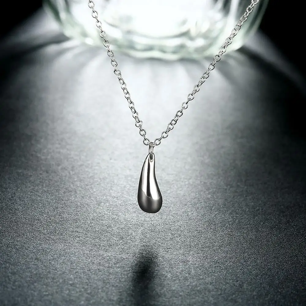 

Fashion Brand 925 Sterling Silver Necklace For Women Luxury Jewelry Water Droplets Pendant Christmas Gifts Wedding