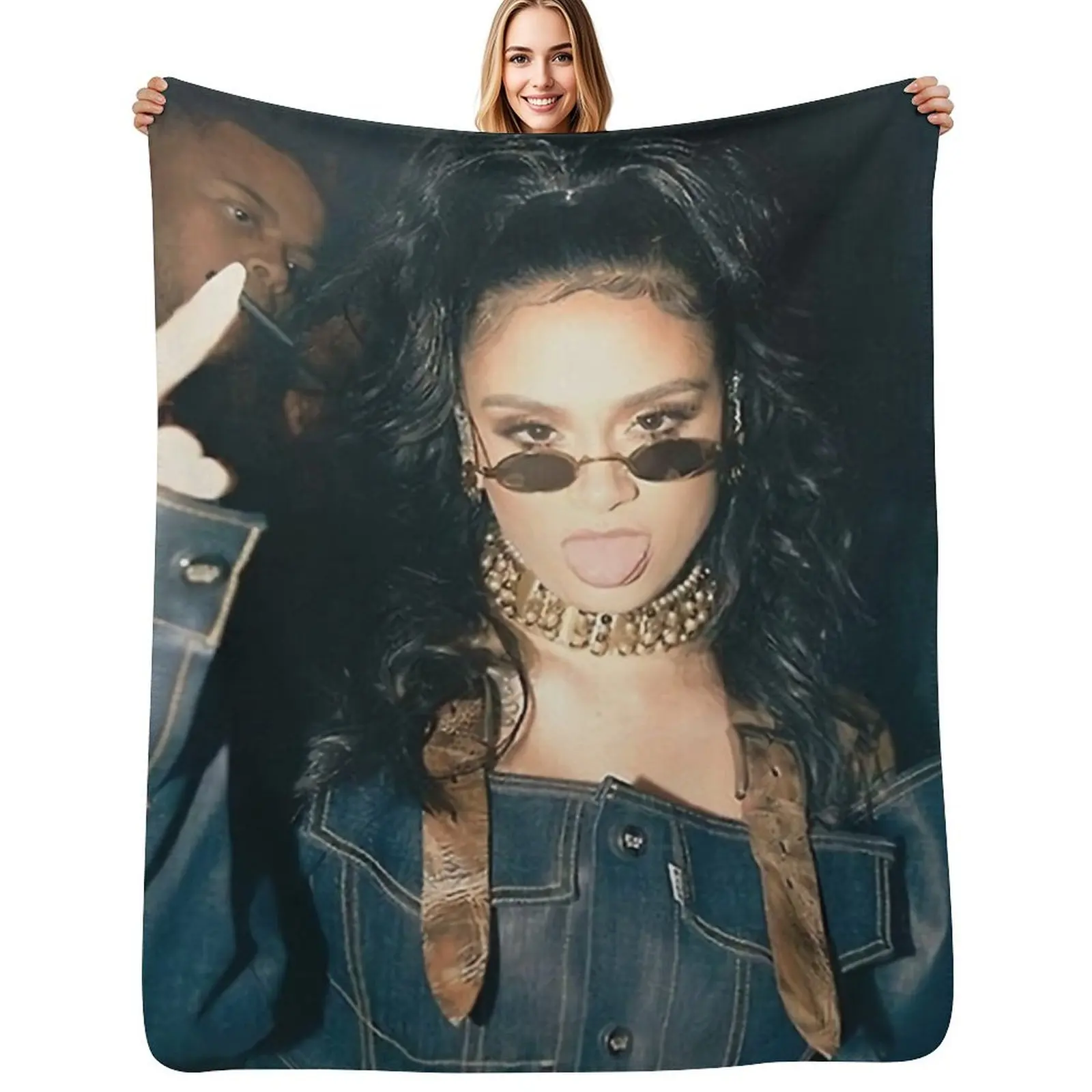 

Kehlani Throw Blanket Faux Fur Soft Warm Blanket for Bed
