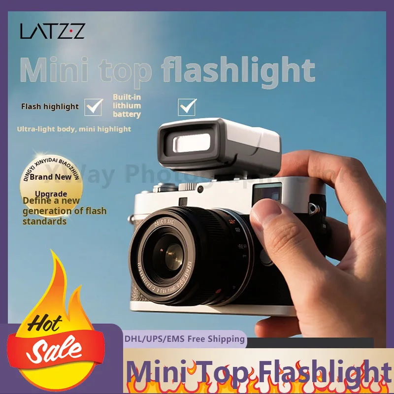 

Latzz Мини-камера Верхняя вспышка Qu-14/12 5600K Натуральный свет Высокочастотная вспышка Ультра-яркая яркость Универсальное открытие горячего башмака