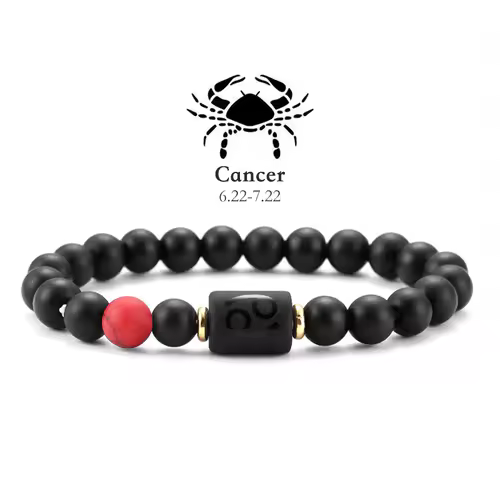 12 Zodiac Bracelets Natural Stone Cancer Virgo Leo Libra Bracelet Couples Friendship Gifts Bracelets jewelry pulsera hombre - Image 39
