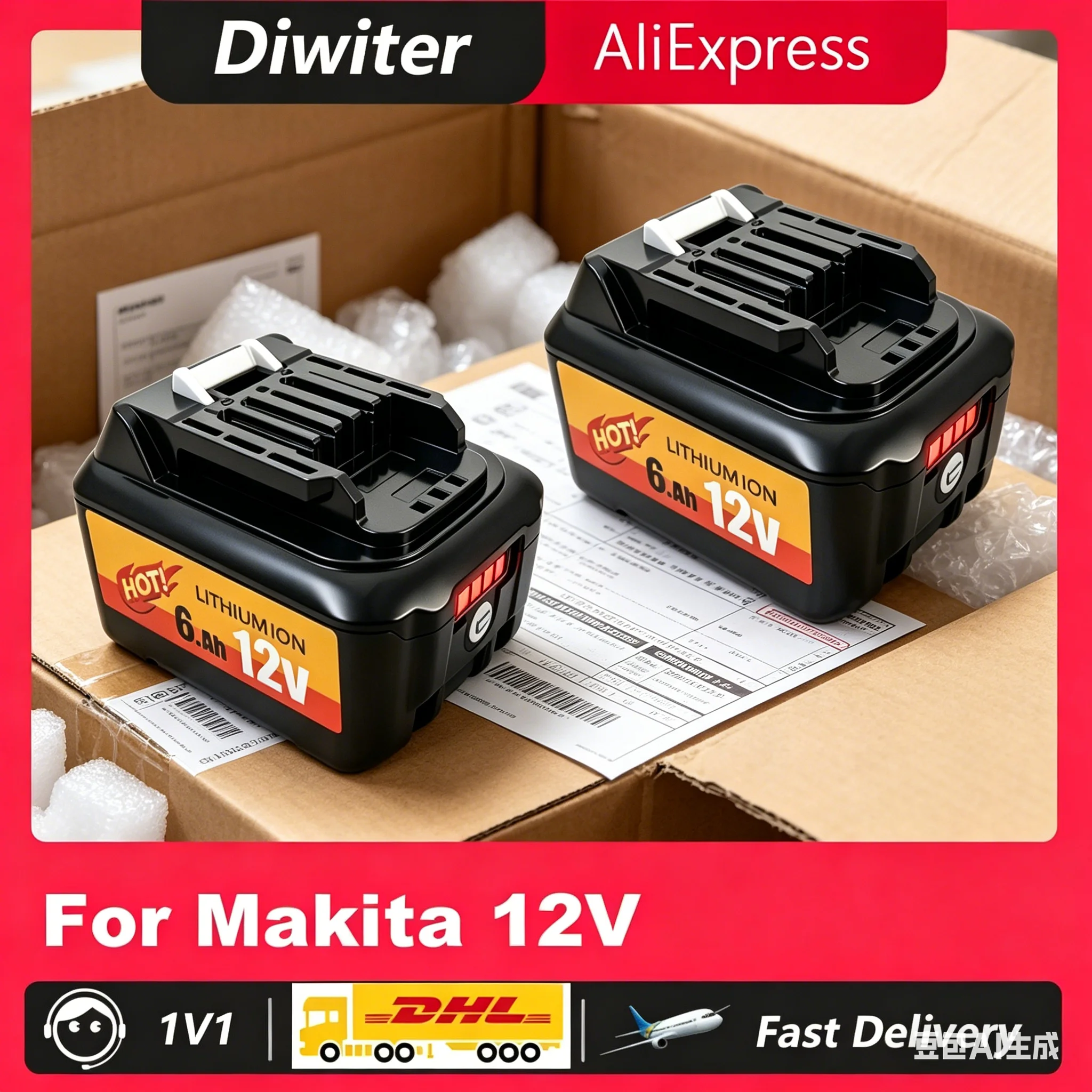 

Аккумулятор литий-ионный перезаряжаемый 2026 10.8V 12V Max 6.0Ah для Makita BL1040 BL1040B BL1050B BL1020B BL1041 BL1016 BL1021