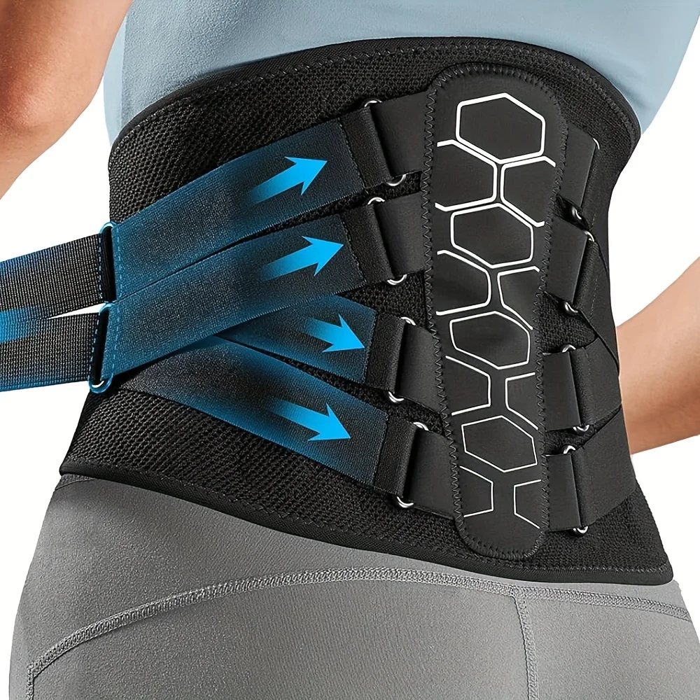 

Back Brace for Lower Back Motorcycle Riding with Pulley System, Motorcycle Lumbar Support Belt for Men & Women with Lumbar Pad