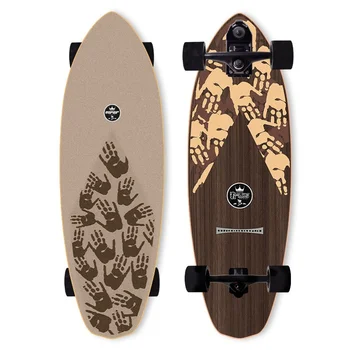 surf skate blks Land Surfboard Water Bridge P7 Double Steering Smooth Star SM Booster Simulation Surfing Skateboard 32in