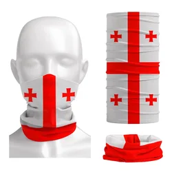 Five-cross Flag Bandana Neck Cover Gaiter Flag of Georgia Balaclava Football Fans Tube Face Covering Scarf Mask Hiking Headband