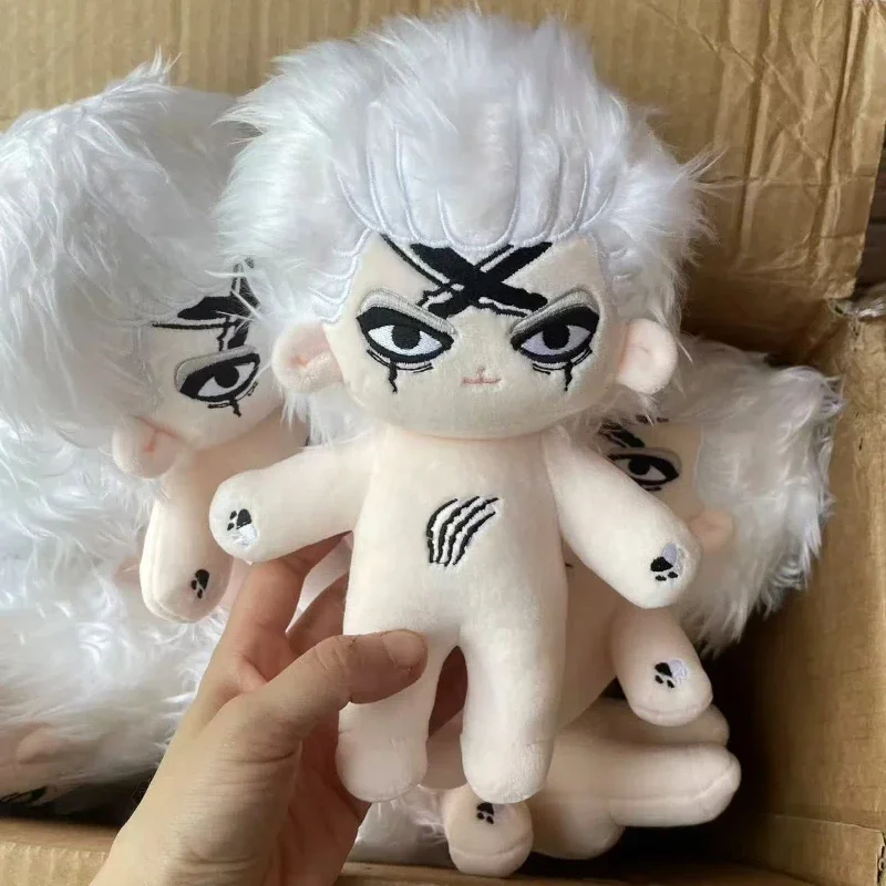 Anime relleno Dr. Stone: Science Future figura Dr. Xeno 20cm vestir muñecas de algodón coleccionables marionetas de peluche juguetes para niños regalos