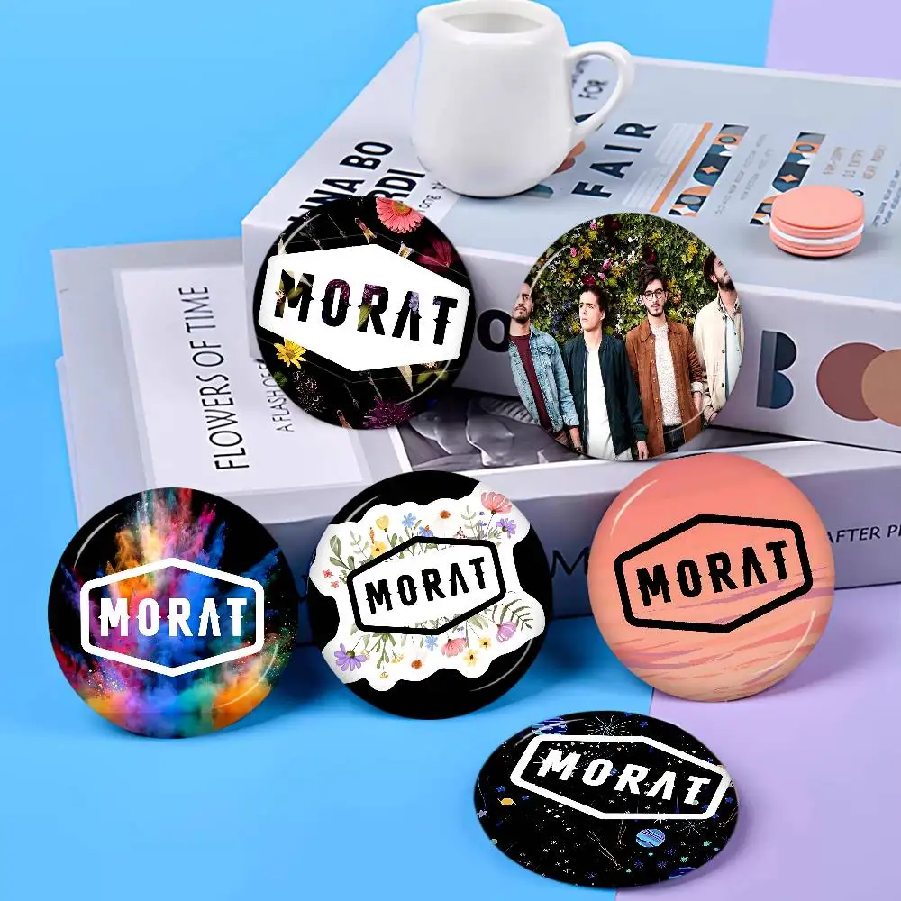 M-Morat Band Photo Brooches Creative Round Badge Gifts Pins 32/44/58mm