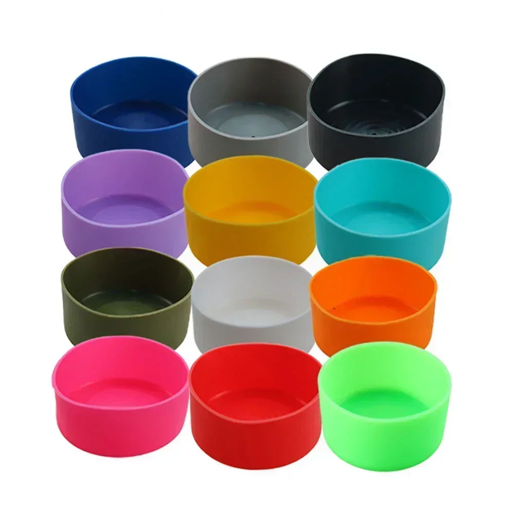 7.5/9cm Silicone Cup Bottom Cover Heat Insulation Coaster Sleeve Pad  For 32-40oz Universal Flask Base Insulation Case