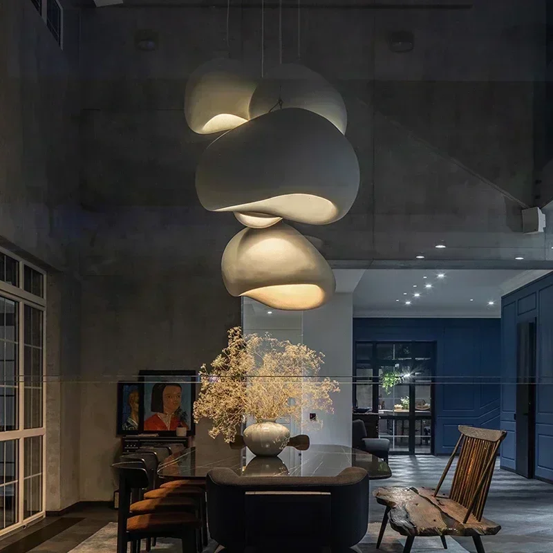 Luces colgantes de estilo japonés Wabi Sabi, lámpara de techo moderna, candelabro de diseño nórdico, accesorios de iluminación para decoración del hogar y sala de estar