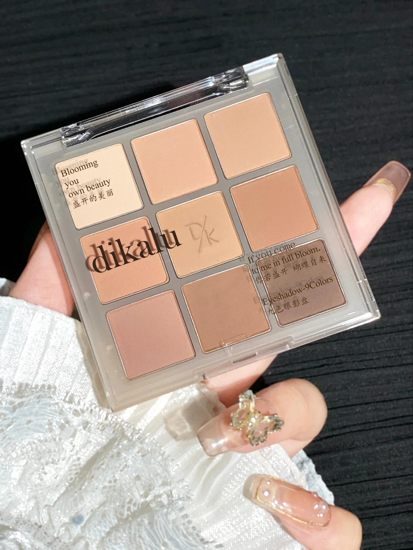 DIKALU-オリーブの肌の色のアイシャドウトレイ,牛乳の袋の入った純粒,紫,マット,新しい