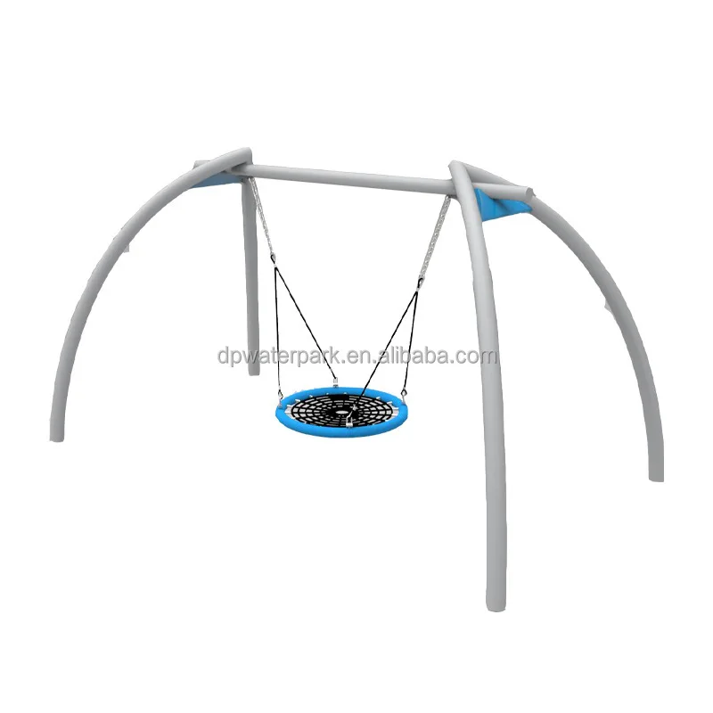 Outdoor Playground Rides Residential Backyard Garden Hanging Chair Children Park Single Woven Rope Disc Swing Set Funny 1 Set
