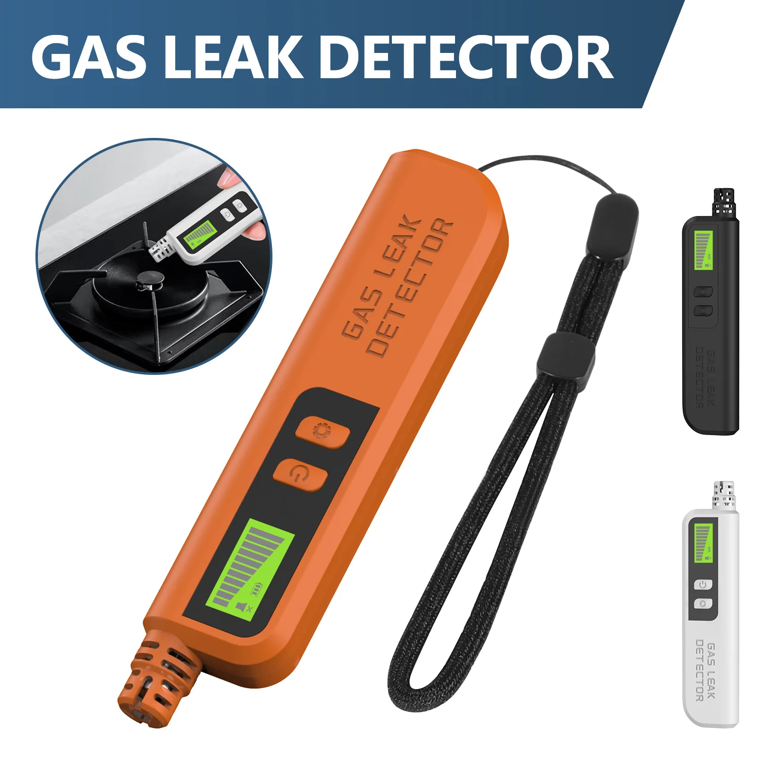 Draagbare brandbare gasdetector voor thuiskeuken, professionele analyser met LCD-scherm voor het detecteren van CO CH4 C2H6 LPG-alcohol