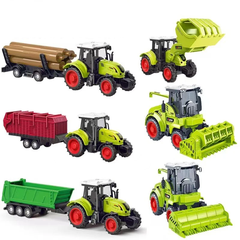 Farm Tractor Car Toy Inertial Gliding Toy Model Simulation Harvester Vehicle Early Education Gifts Boy Children Tractor Car Gift