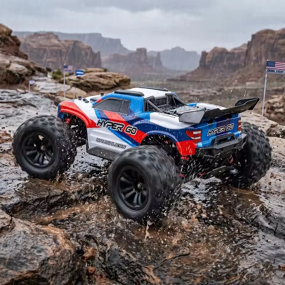 1:16 90KM/H High-Speed Brushless RC Racing Car With 11.1V Battery 4WD Road Climbing Remote Control Racing Car Adult Metal Truck
