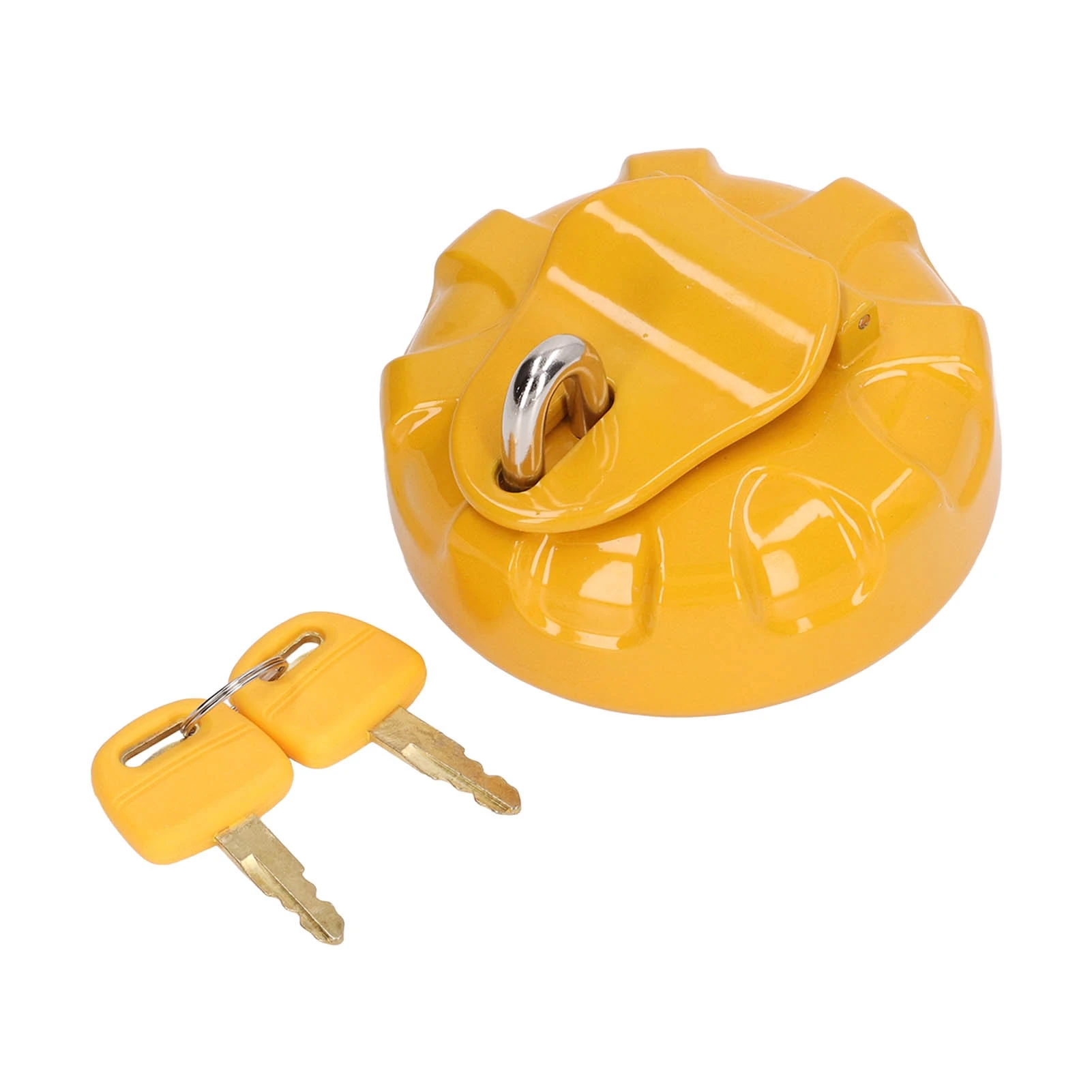Locking Fuel Cap Stainless Steel Rubber Sealing Locking Diesel Tank Cover with Keys for Kato HD 200 Excavator