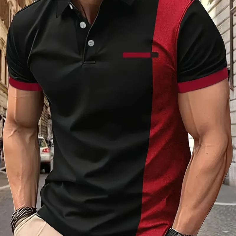 

Summer Men's Short Sleeved Golf Shirt, Casual Breathable Durable Quick Drying Fabric, Versatile for Summer Wear