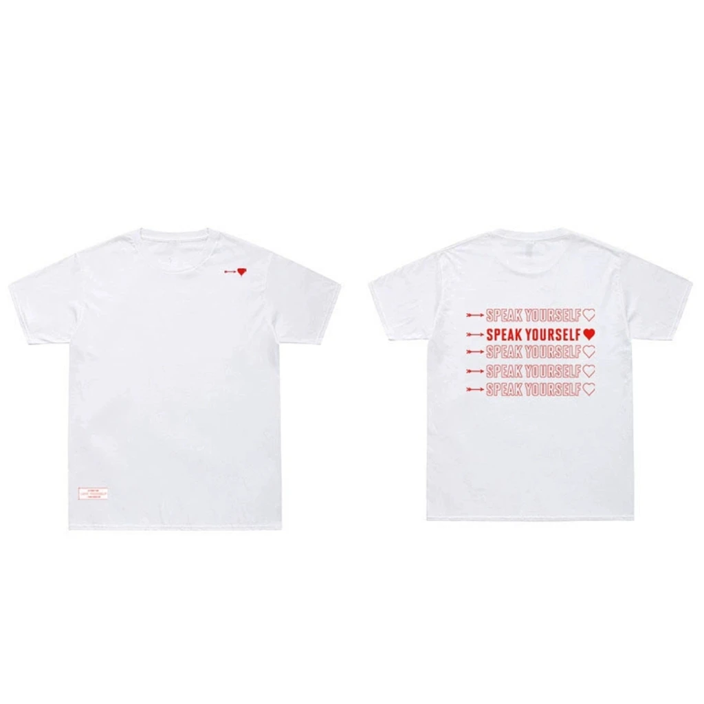 

2025 Kpop Korean Trend Stars Love Speak Yourself Printe T-shirt Y2K Fans Women Men Summer Oversized Cotton Printe T-shirt