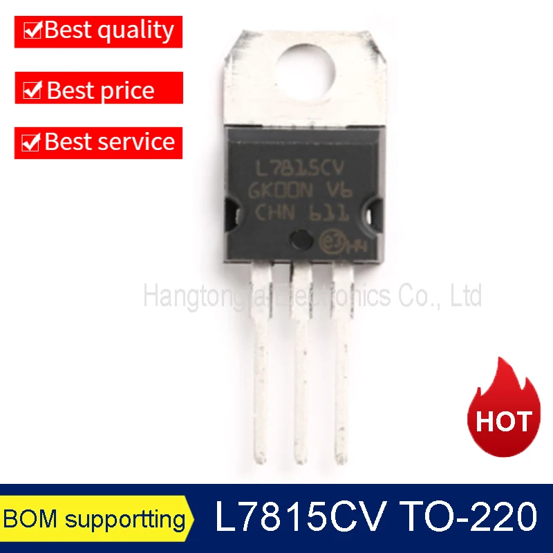 100PCS/LOT L7815CV 7815 TO-220  1.5A 15V Three-terminal Voltage Stabilizer DIP NEW