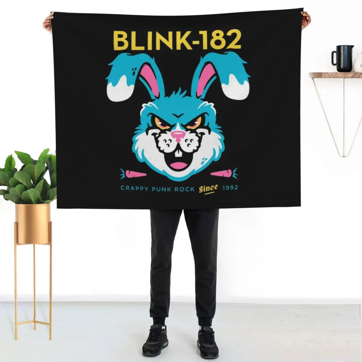 Angry Bunny Throw Blanket christmas decoration anime Baby warm winter Nap Stuffeds Blankets