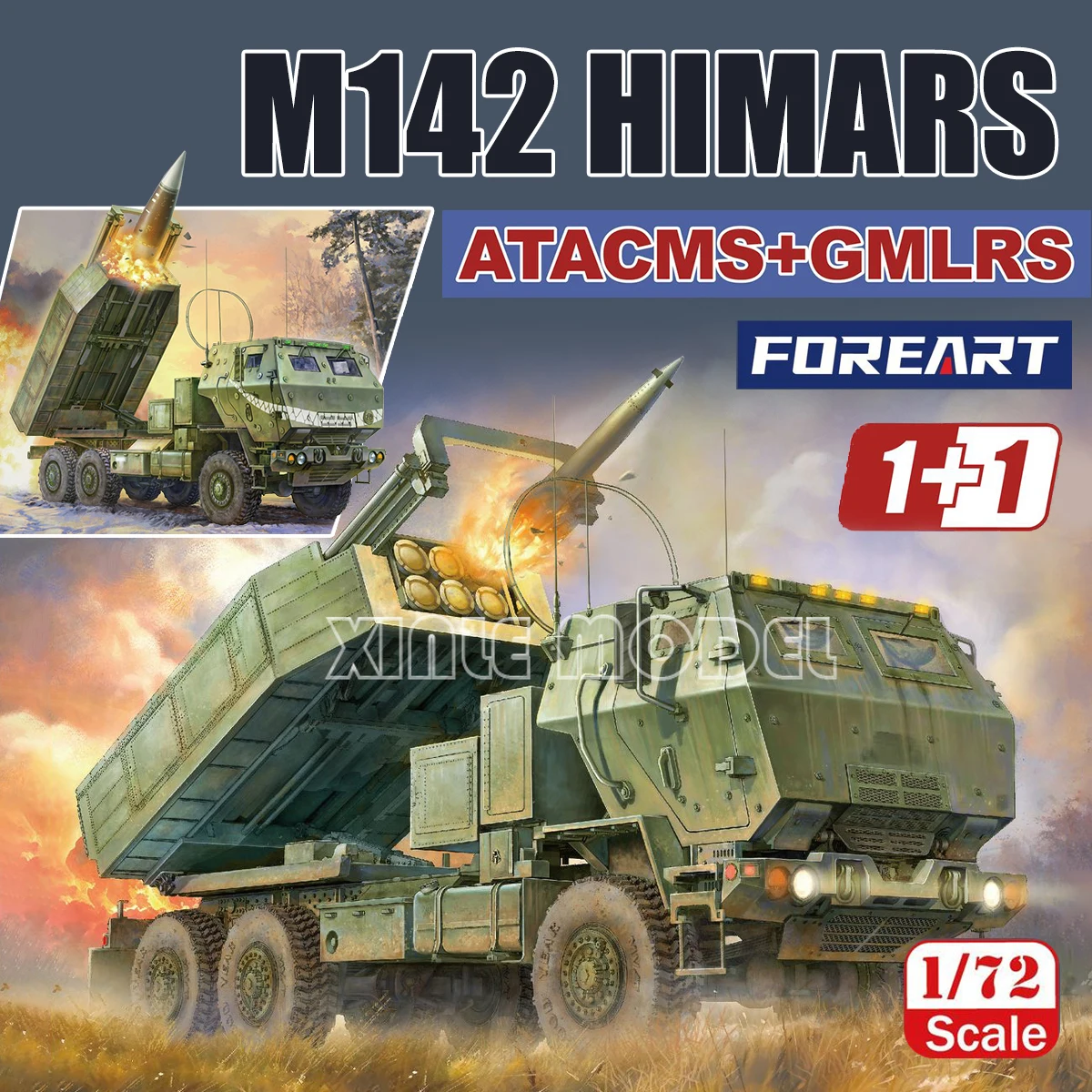 

FOREART Plastic Assembled Model Kit FO-2009 M142 Haimas High Mobility Rocket Launcher 2 Set 1/72