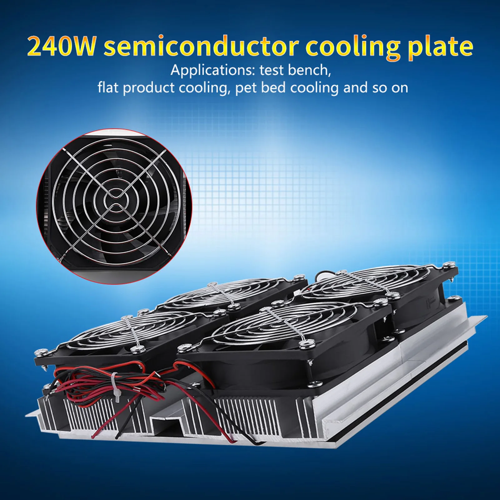 

240W Semiconductor Refrigeration Thermoelectric Peltier Cold Plate Cooler with Fan Thermoelectric Peltier Semiconductor Cooler