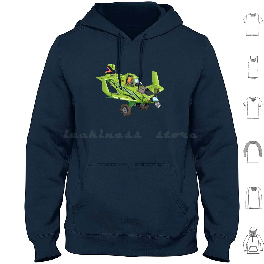 Embraer Emb-202 Ipanema Hoodie Cotton Long Sleeve Airplanes Aviation Art Aviation Flying Flight Pilot Gear Embraer