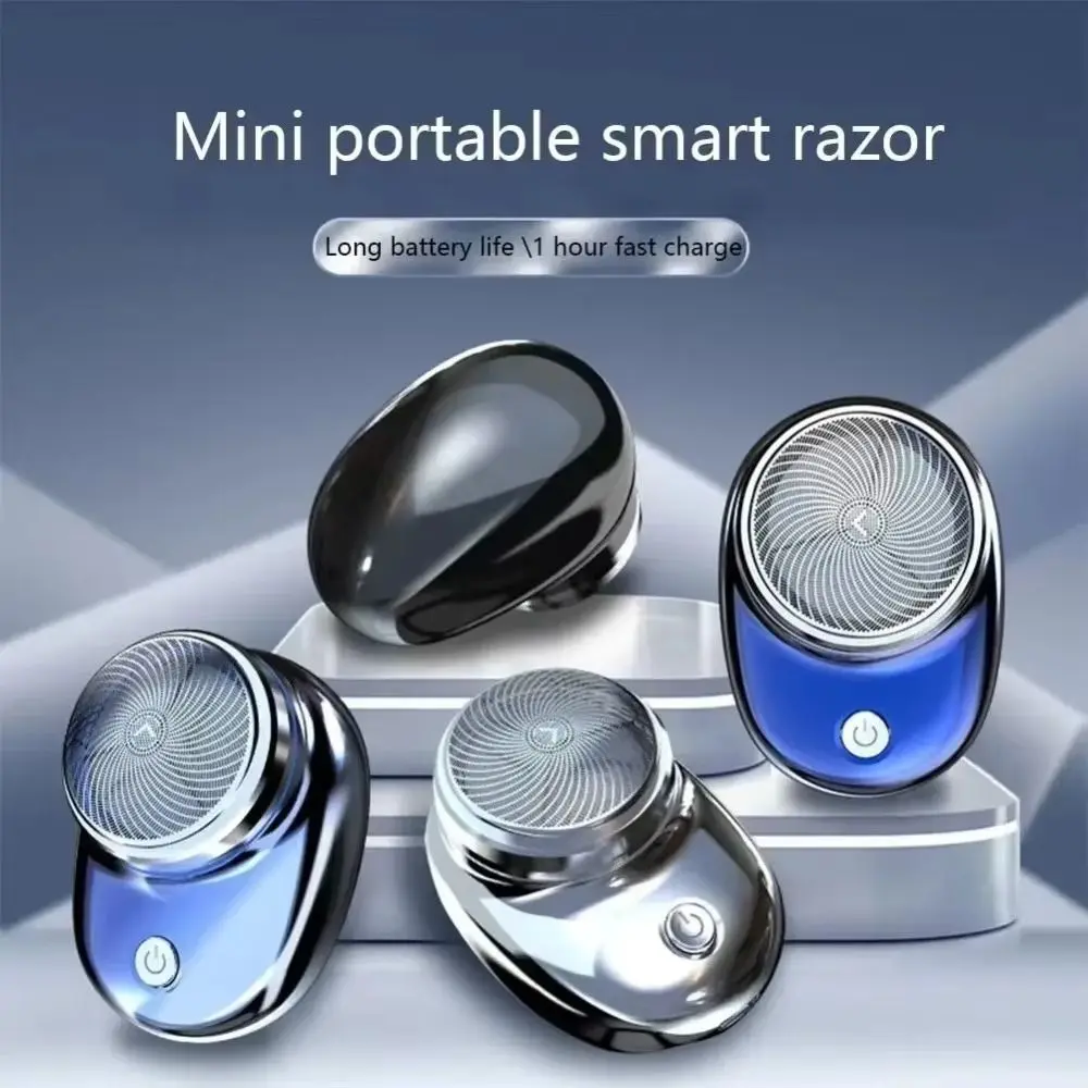 Cordless Mini Electric Shaver Digital Display Compact Pocket Size Electric Beard Shaver Dual-Purpose Design Lightweight