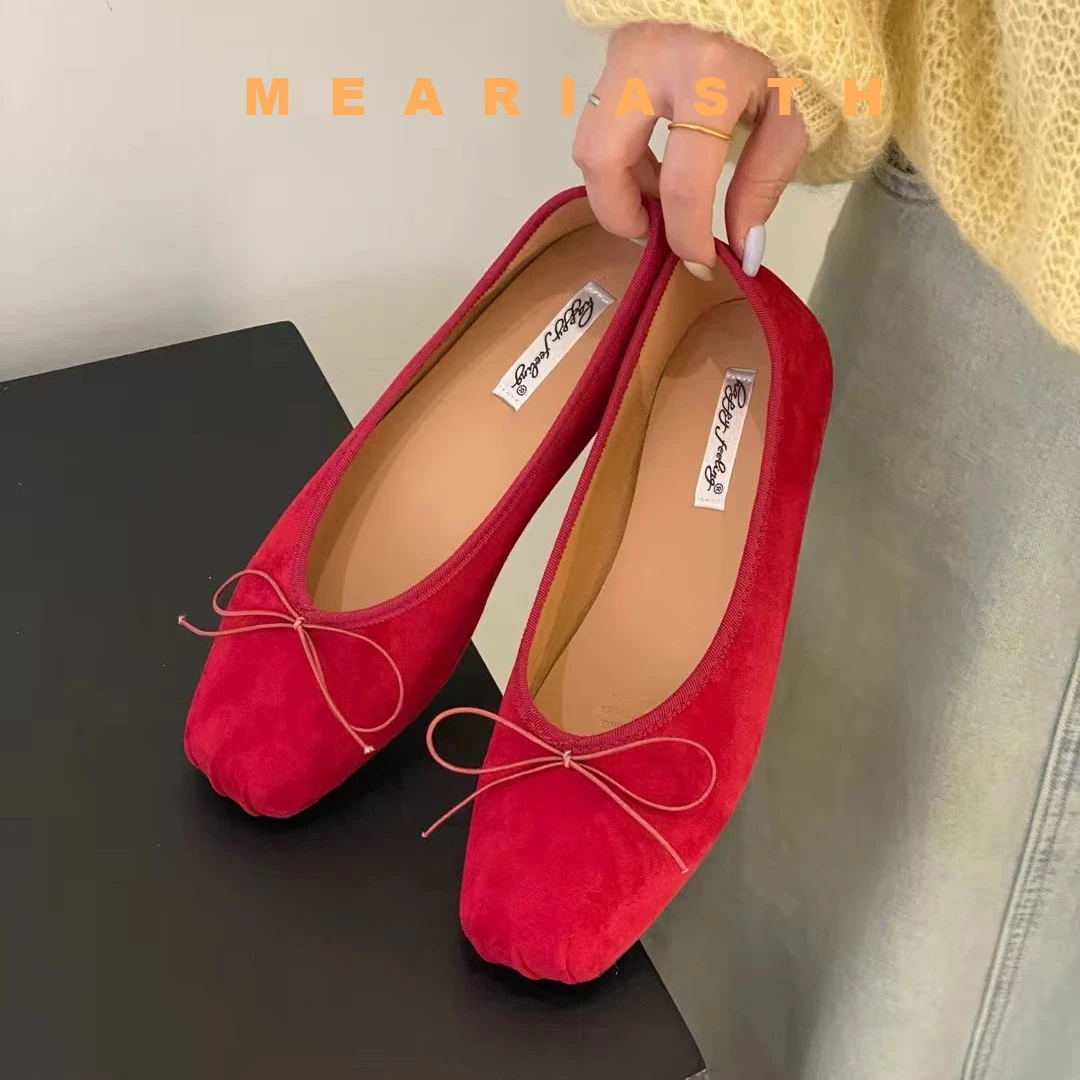 

big size 44 Women New Flats Shoes Fashion Shallow Square Toe Ladies Elegant Ballerinas Soft Solse Comfort Dress Mary Jane Shoes