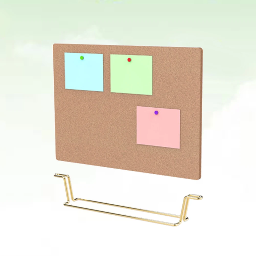 Eco-Friendly Bulletin Board Wooden Frame Golden Base Multi-Functional Message Board for Restaurant Pub Menu Home Office Use