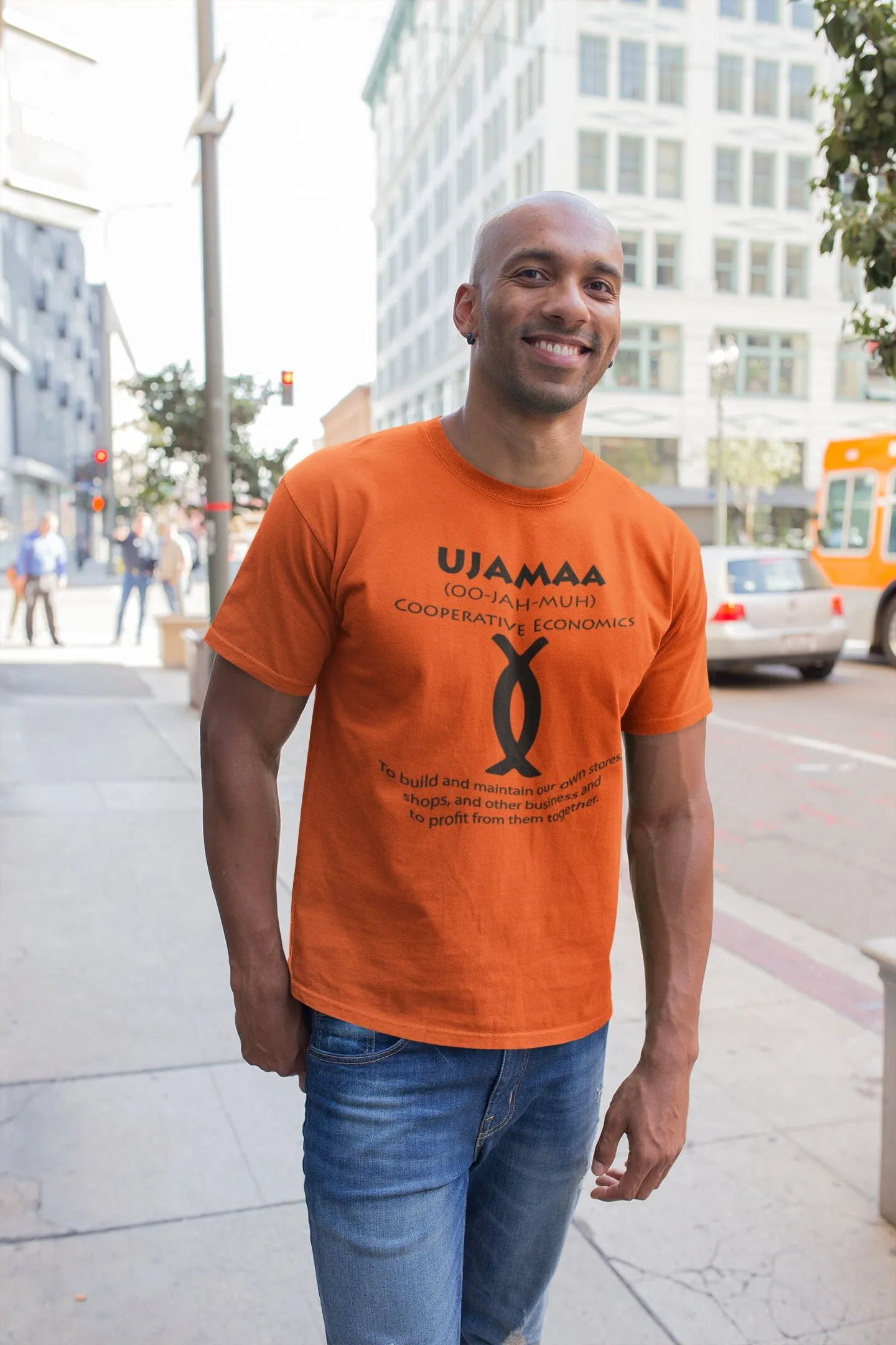 Ujamaa Cooperative Economics Nguzo Saba African Symbol Adinkra T Shirt Black Culture Entrepreneur History