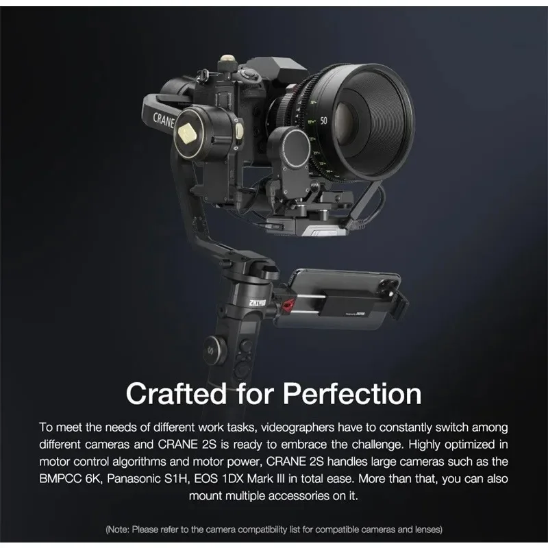 متوفر Zhiyun Crane 2S مثبت أفقي محمول باليد 3 محاور لكاميرا DSLR بدون مرآة متوافقة مع Canon/LUMIX // Nikon