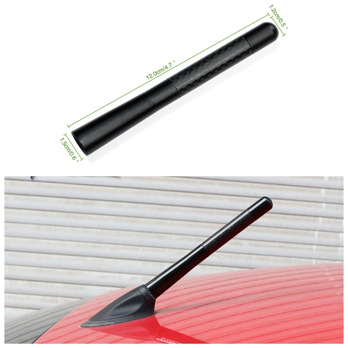 Carbon Fiber Pattern Car Aerial Corrosion Resistant Excellent Signal Reception Acc Car Roof AM/FM Antenna for Automobile