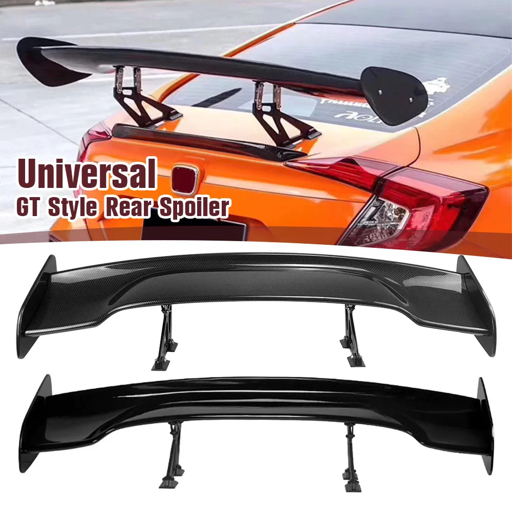 Universal GT Style Rear Spoiler Wing Tail Air Dam For 99% Sedan Body Kit Decoration Carbon Fiber Racing Car Tuning Accessories