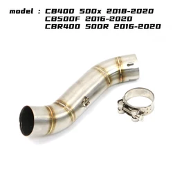 For Honda CB400 CB500X 2018-2022 CB500F CBR400 CBR500R 2016-2022 51mm Motorcycle Exhaust Modified Middle Connection Link Pipe