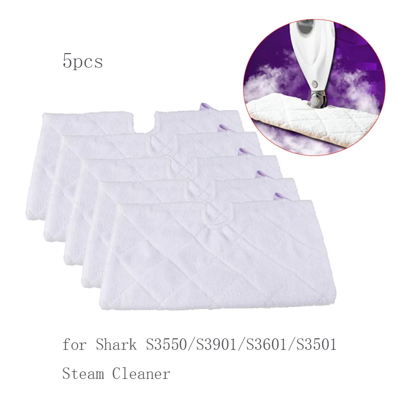 5pcs Shark Steam Cleaner Parts,Affordable Replacement Mop Pads for Shark S3550/S3901/S3601/S3501