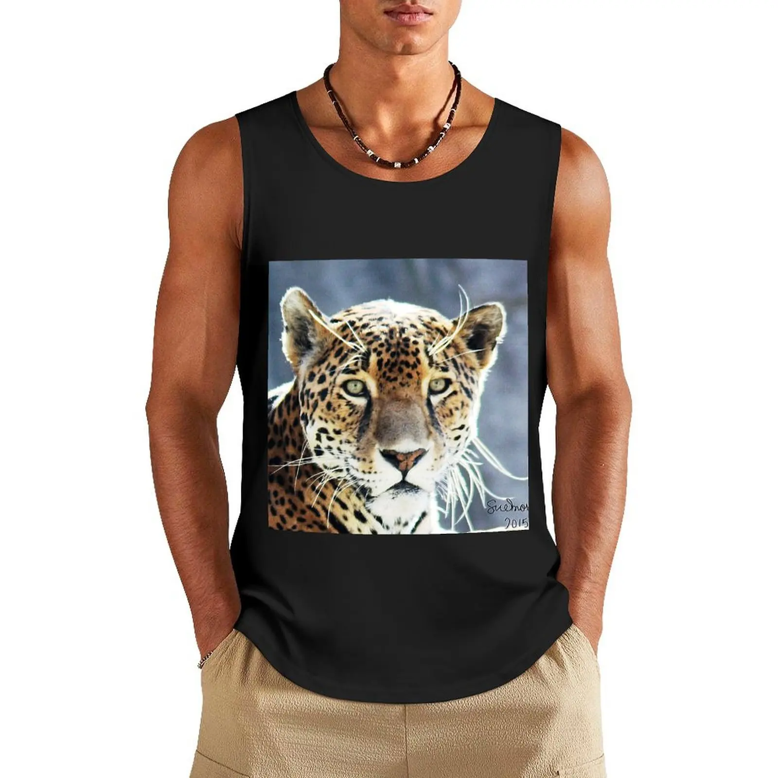 

Cheetah Tank Top men clothings quick-drying t-shirt clothes for men summer Fitness men clothing